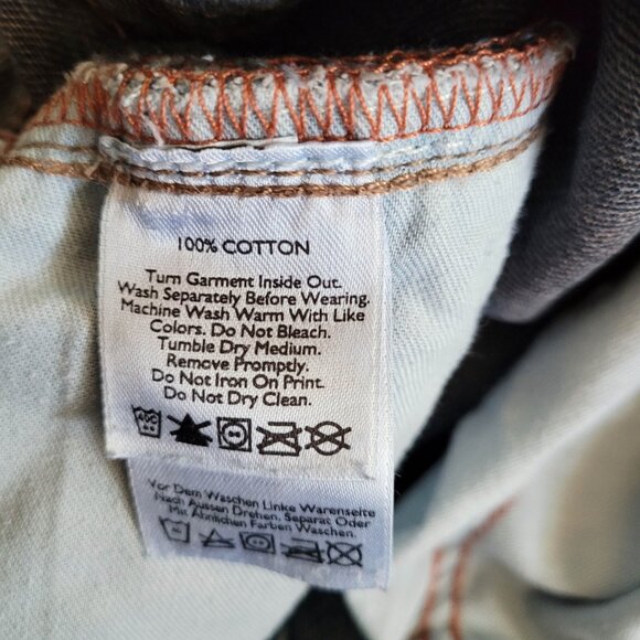 Eddie Bauer Jeans Mens Tag Size 33/30 Straight Fit Dark Wash Cotton Distressed - Picture 15 of 15